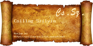 Csillag Szilvia névjegykártya