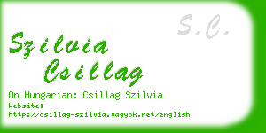 szilvia csillag business card